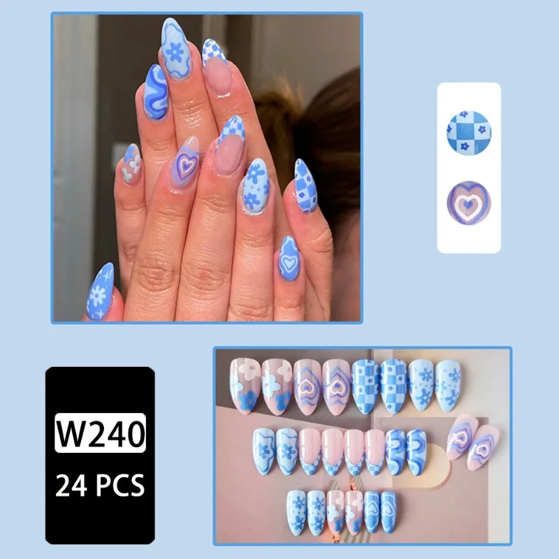 24 Pcs Press on Nails Love Des - مراجعة Nail Art Love وسعره