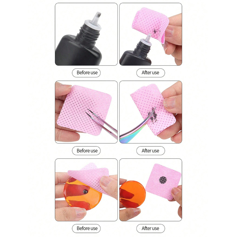 Lint Free Wipes Cleaning Tool  - مراجعة Nail Art Remove وسعره