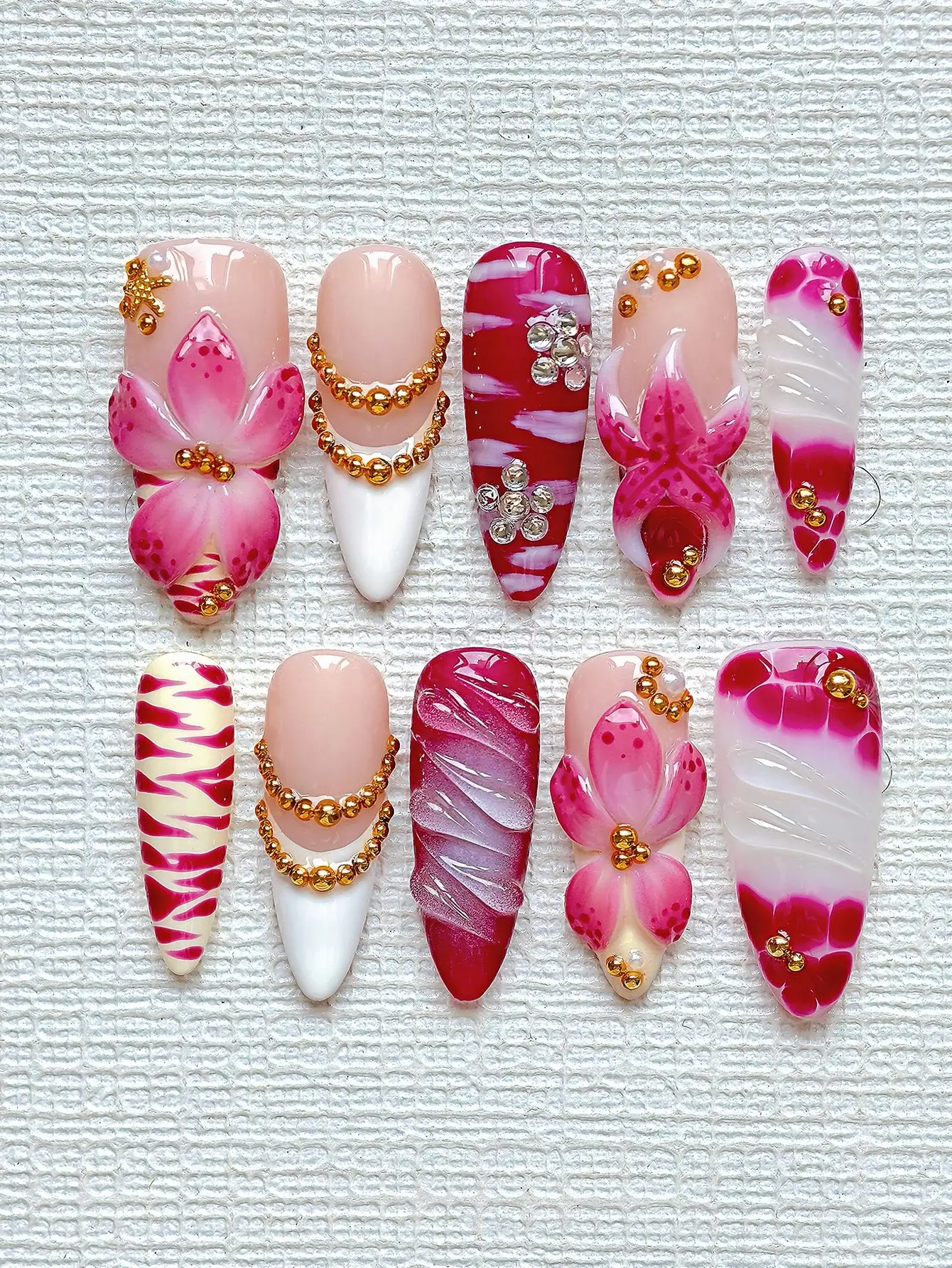 10pcs Y2K Elegant Almond-Shape - مراجعة Nail Art Elegant وسعره