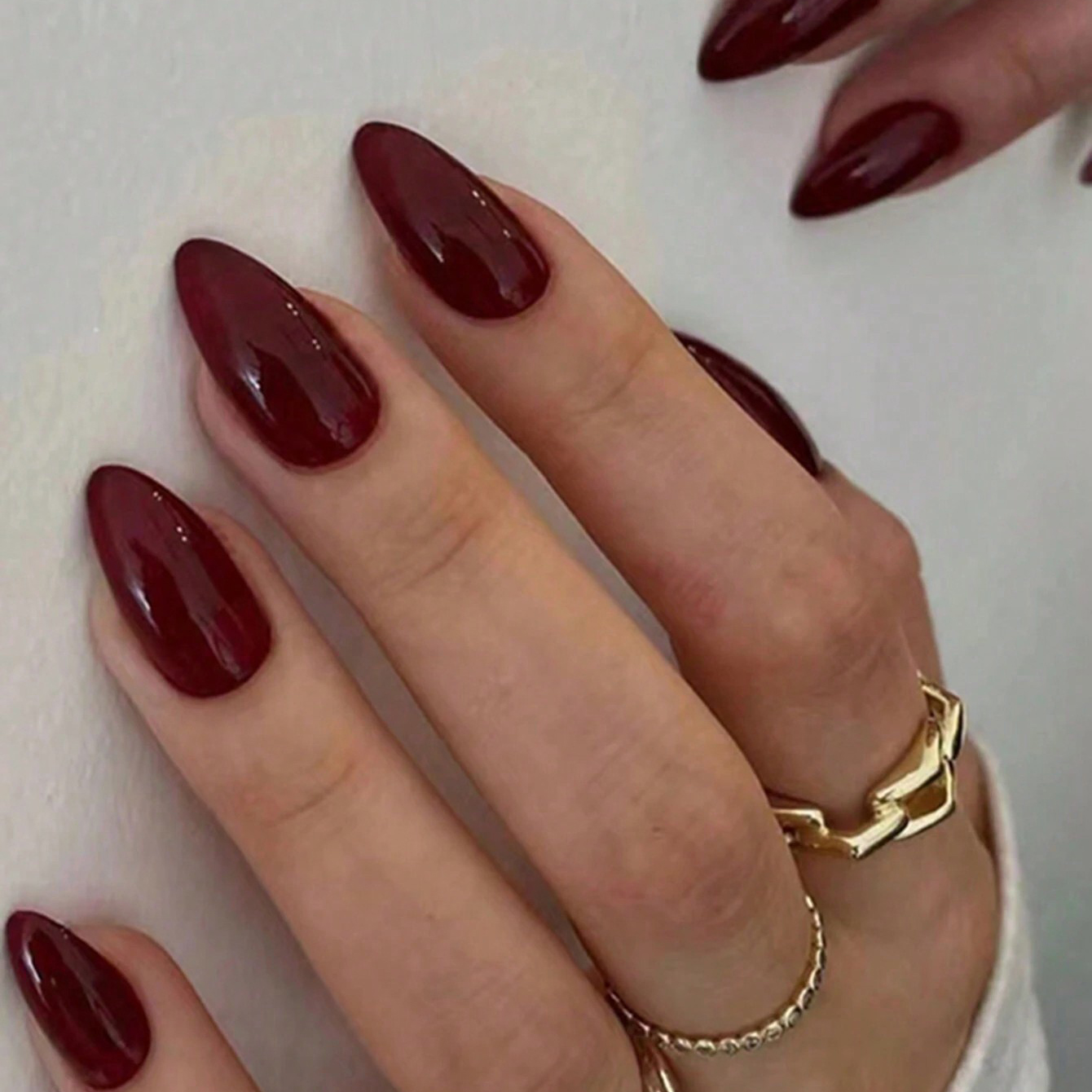 10Pcs/Set Simple Wine Red Fake - مراجعة Nail Art Red Wine وسعره