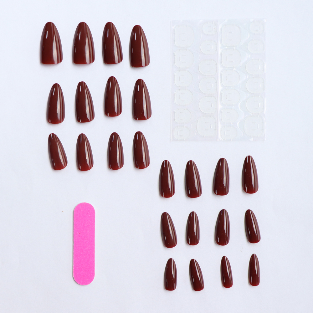 10Pcs/Set Simple Wine Red Fake - مراجعة Nail Art Red Wine وسعره