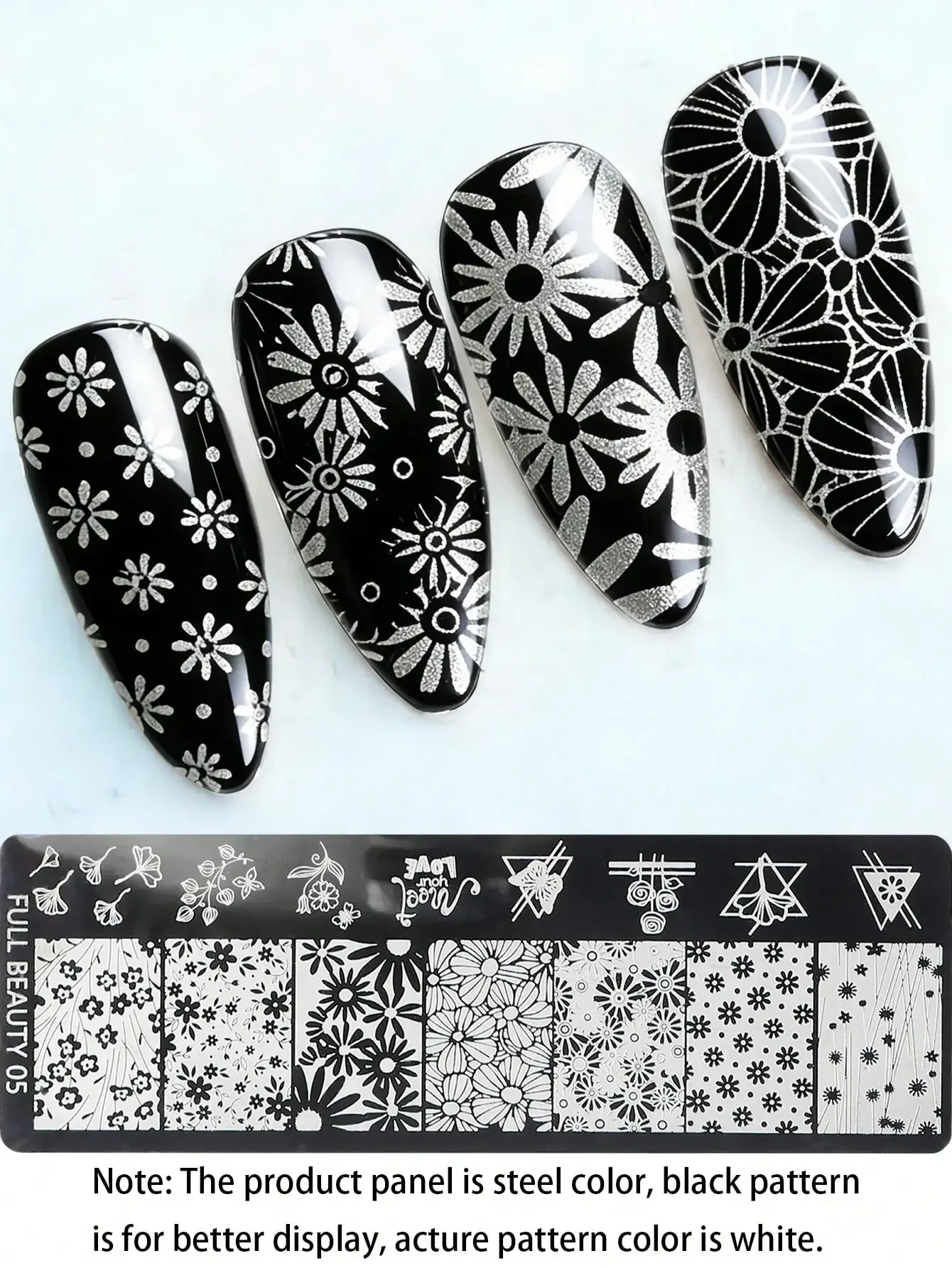1pc Vintage Daisy Flower Nail  - مراجعة Nail Art Elegant وسعره