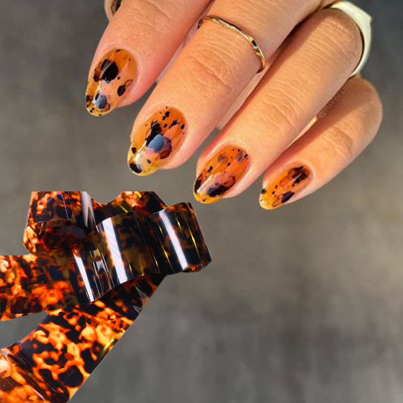 1roll 100CM*4CM Tortoise Shell - مراجعة Nail Art Zebra Design وسعره