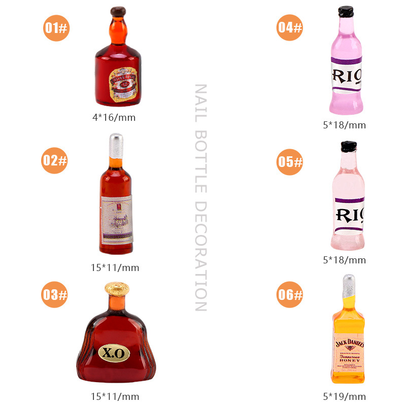 20*pcs New Wine Bottle Nail Ch - مراجعة Nail Art Red Wine وسعره