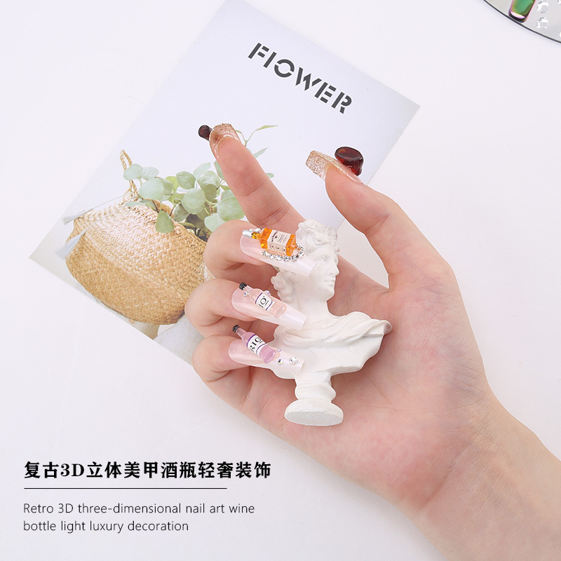 20*pcs New Wine Bottle Nail Ch - مراجعة Nail Art Red Wine وسعره