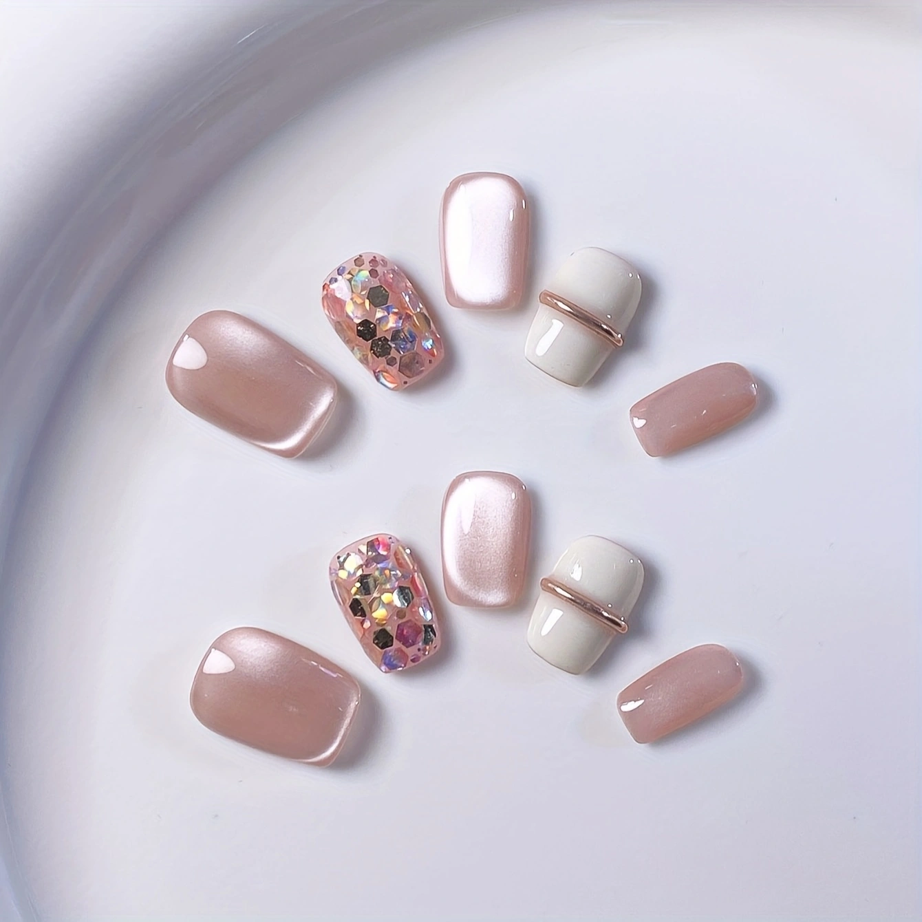 10 pieces of pure handmade alm - مراجعة Nail Art Elegant وسعره