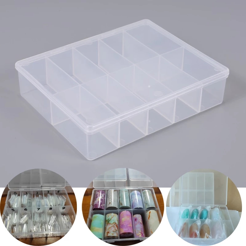 10 Grids Empty Clear Storage B - مراجعة Nail Art Motif وسعره