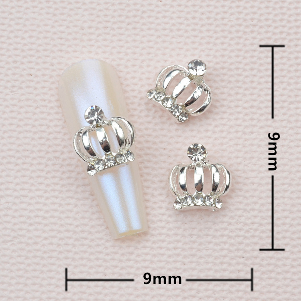 10pcs Crowm Nail Charms Luxury - مراجعة Nail Art Queen وسعره