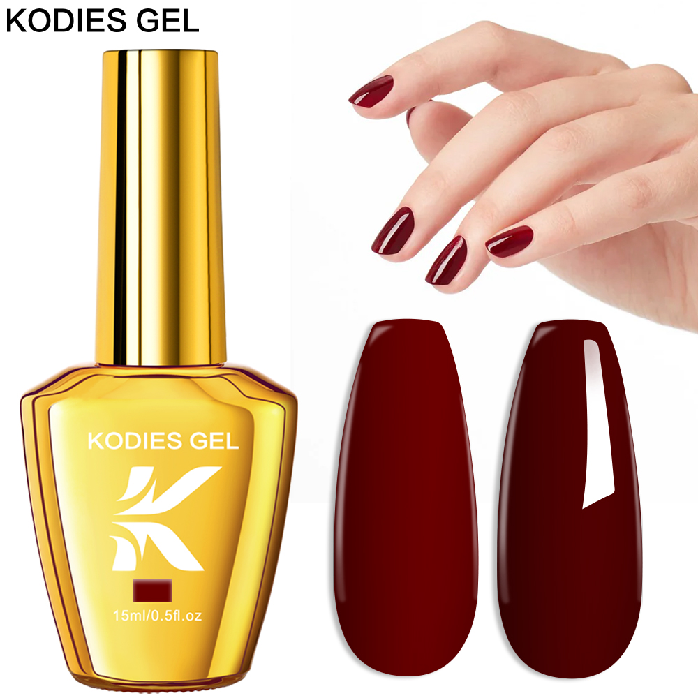 KODIES GEL Burgundy Red Gel Na - مراجعة Nail Art Red Wine وسعره
