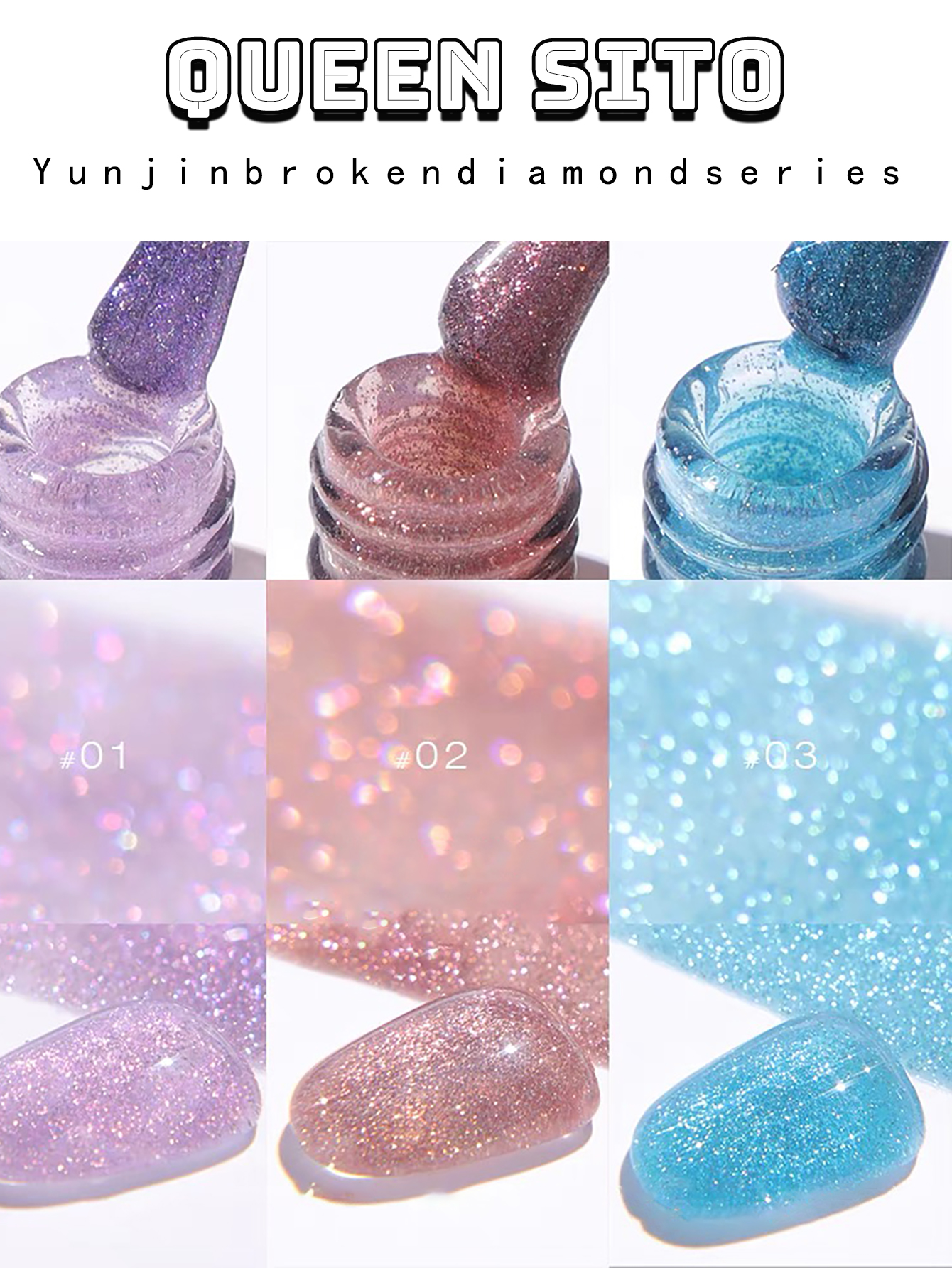 1pcs ZH Pink Blue Purple Color - مراجعة Nail Art Queen وسعره