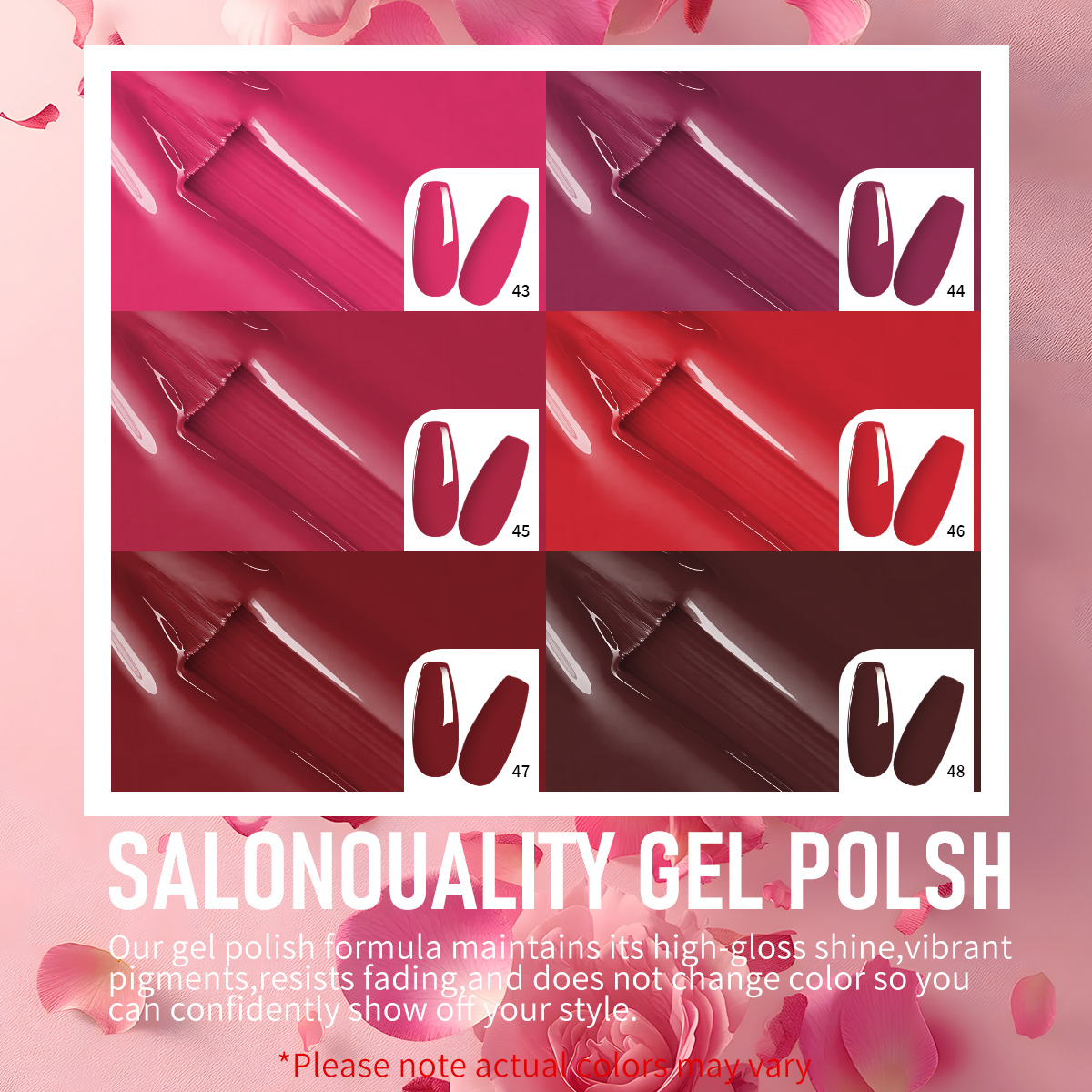 GAVY 6PCS Red Tone Gel Nail Po - مراجعة Nail Art Red Wine وسعره