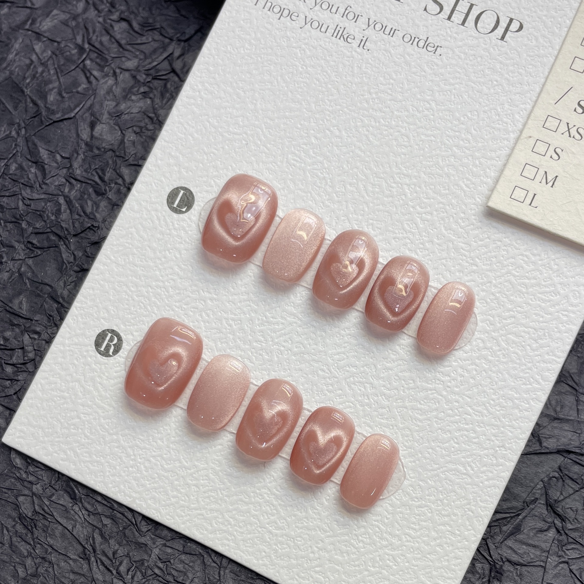 10pcs Pure Hand Pressed Short  - مراجعة Nail Art Love وسعره