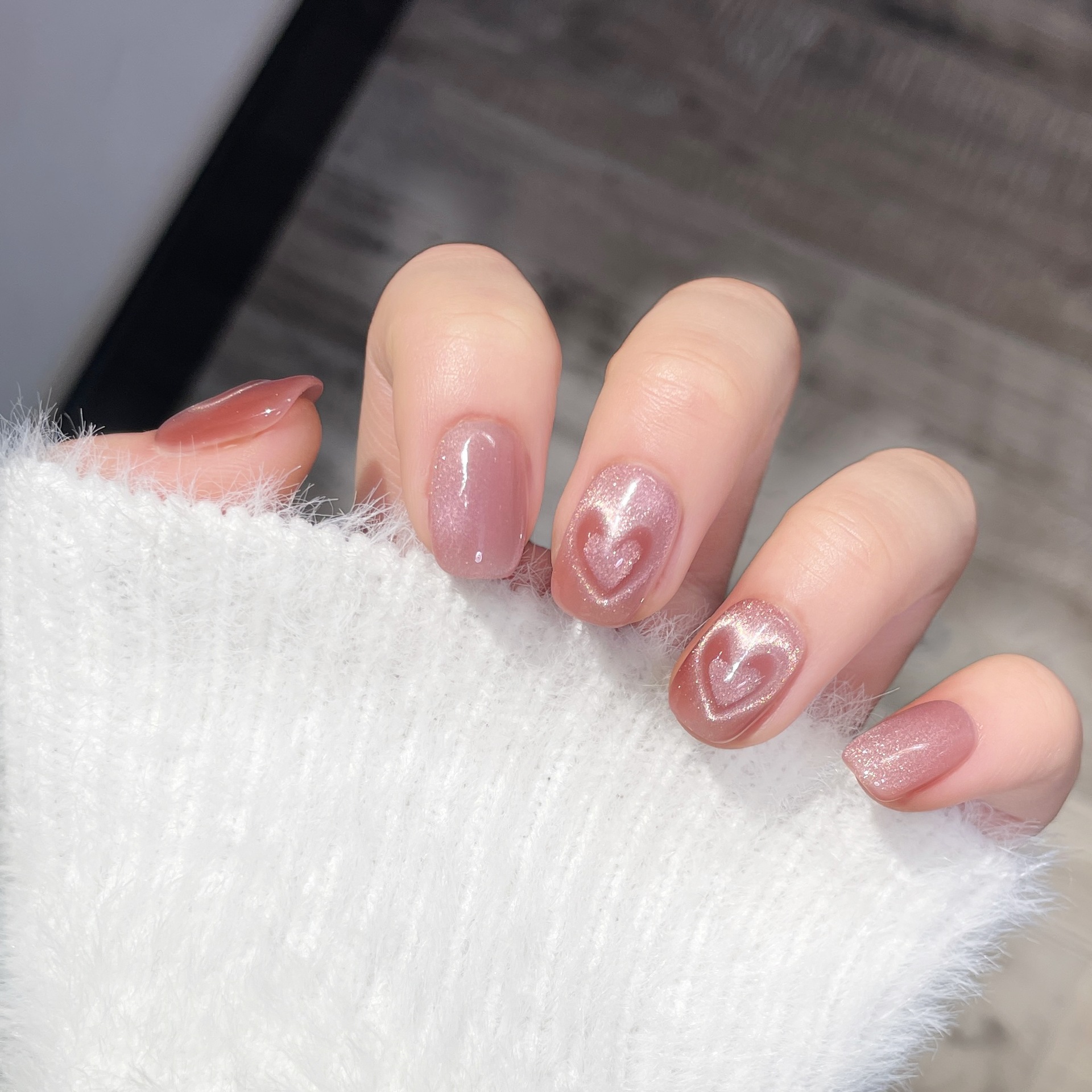 10pcs Pure Hand Pressed Short  - مراجعة Nail Art Love وسعره