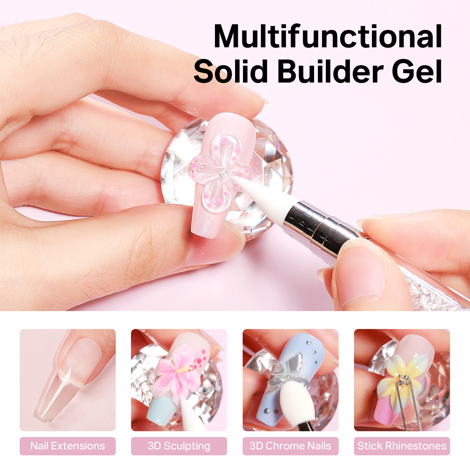 MIZHSE Builder Nail Gel White  - مراجعة Nail Gel Polish Set وسعره