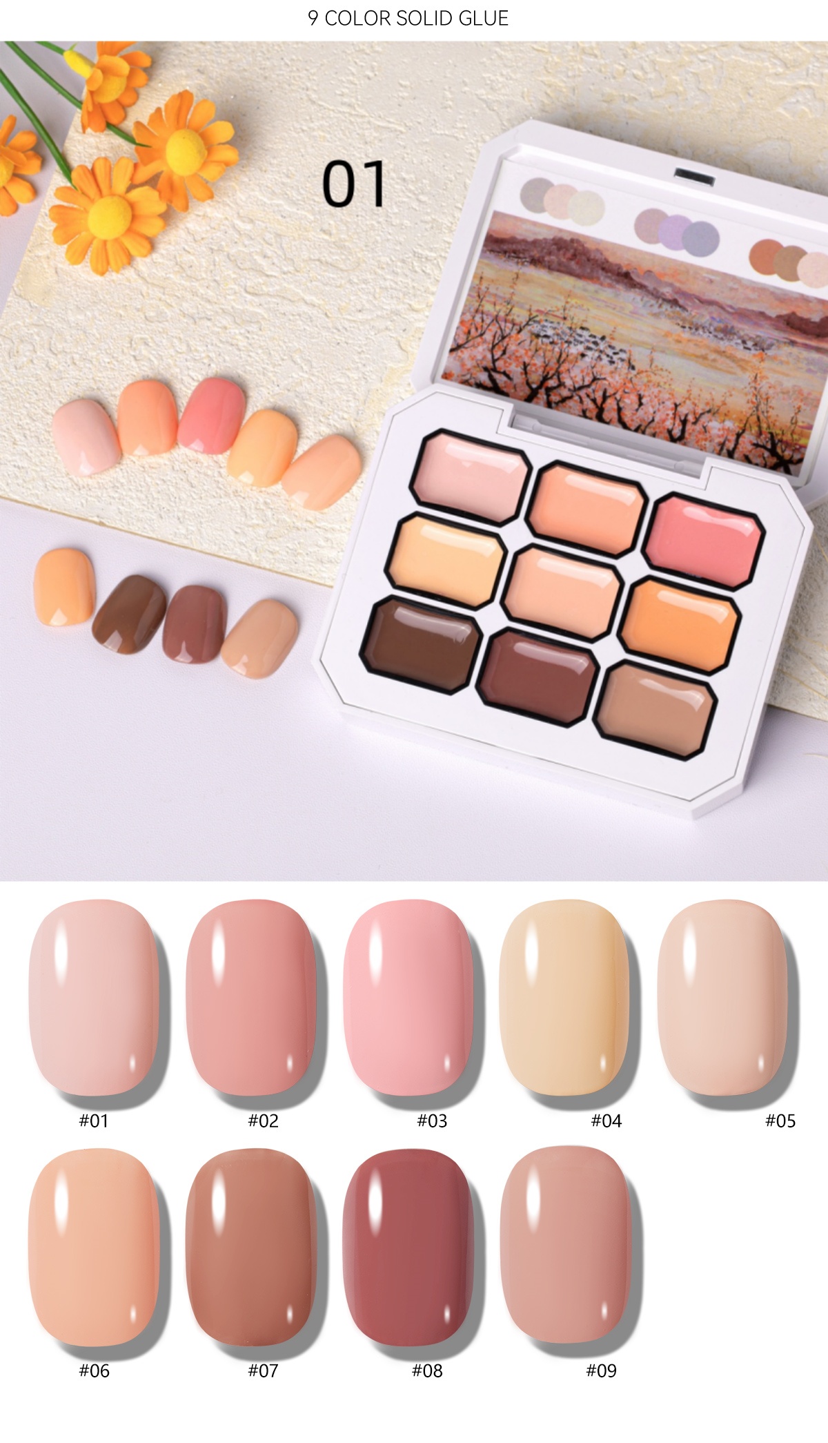 1pc  9-grid color painting gel - مراجعة Nail Art Painting وسعره
