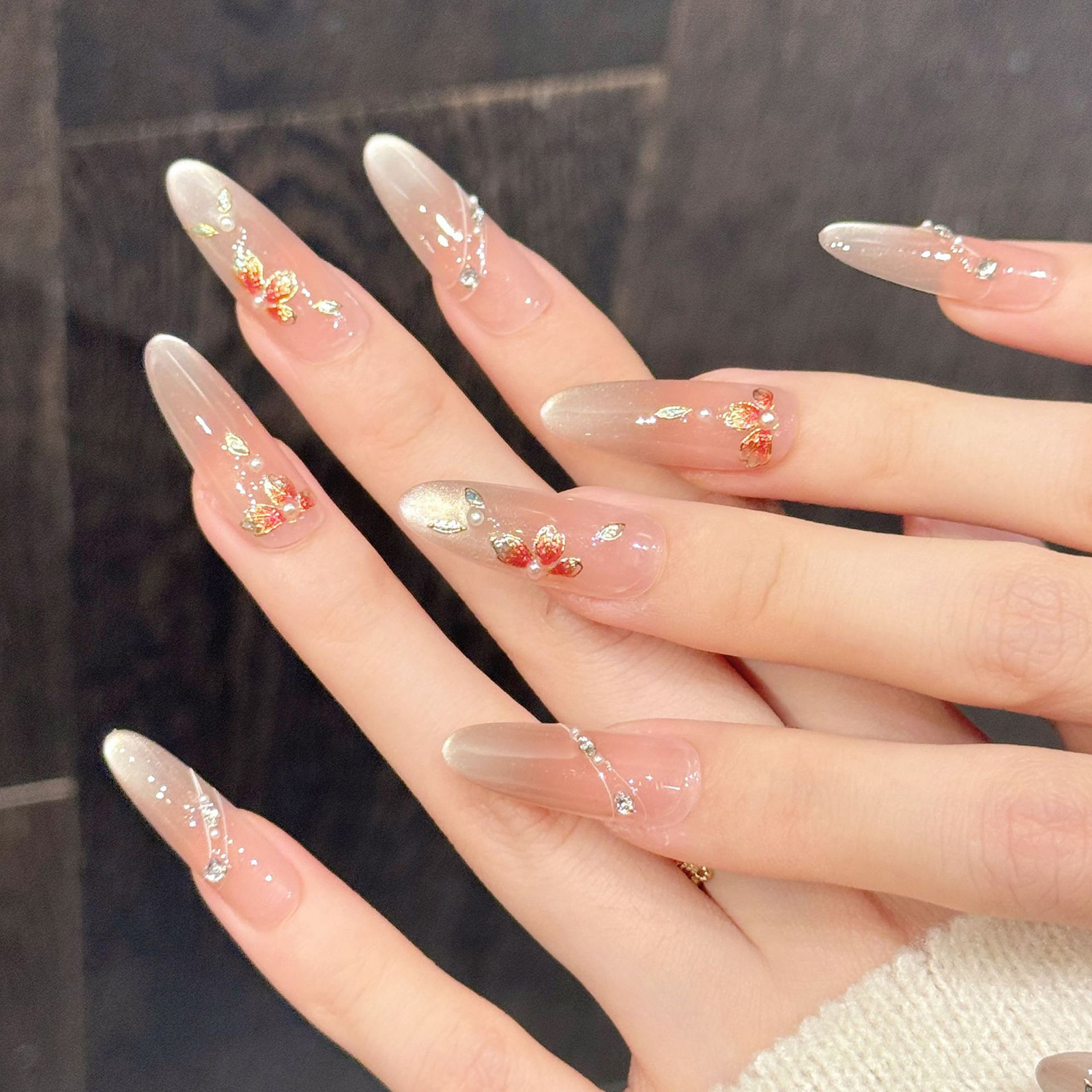 10pcs Handmade Fake Nails Pres - مراجعة Nail Art Oval وسعره