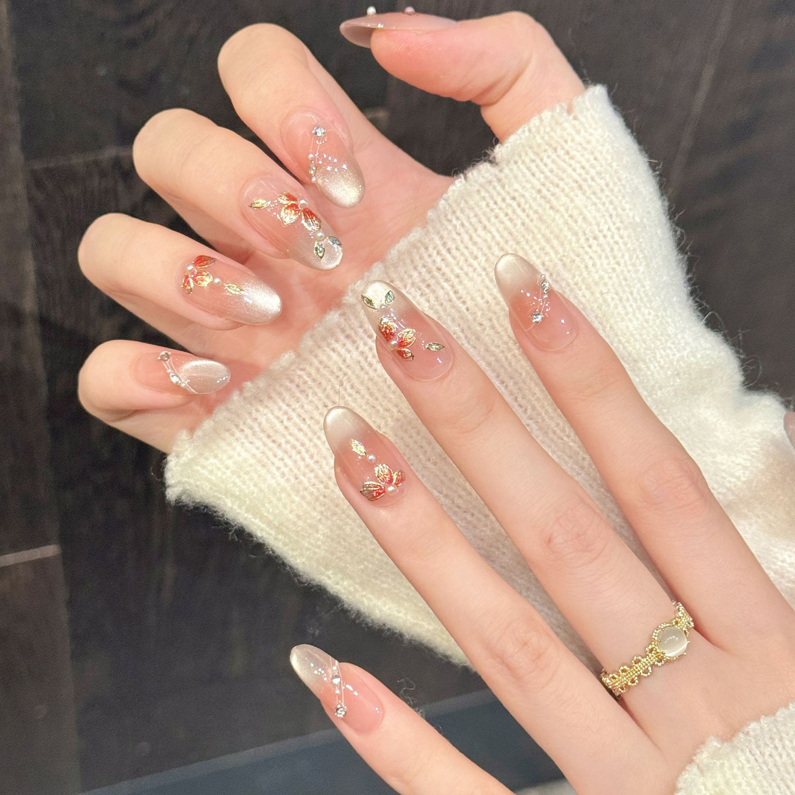 10pcs Handmade Fake Nails Pres - مراجعة Nail Art Oval وسعره